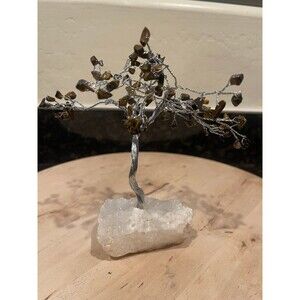 Stone Tree with quartz Base